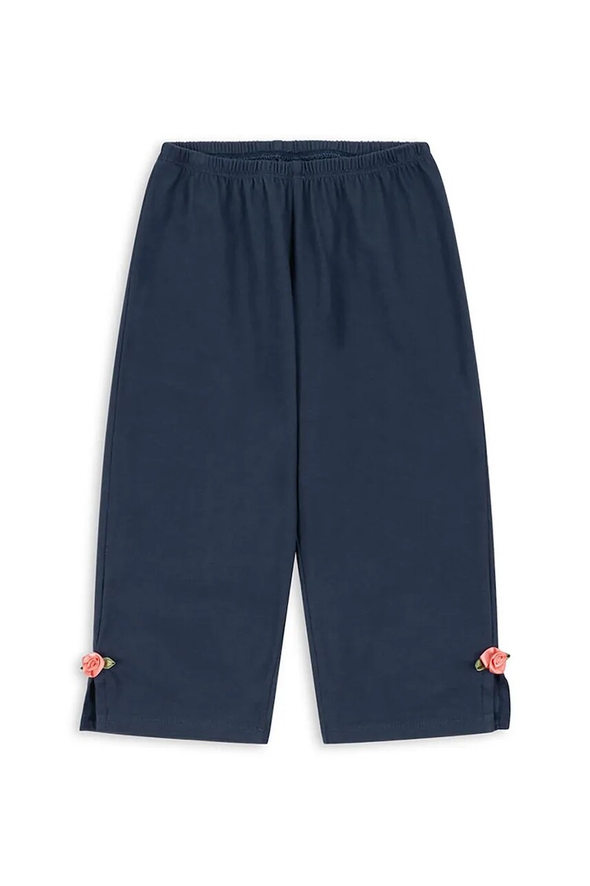 Detské bavlnené nohavice Konges Sløjd PAMI PANTS GOTS tmavomodrá farba, jednofarebné, KS103956