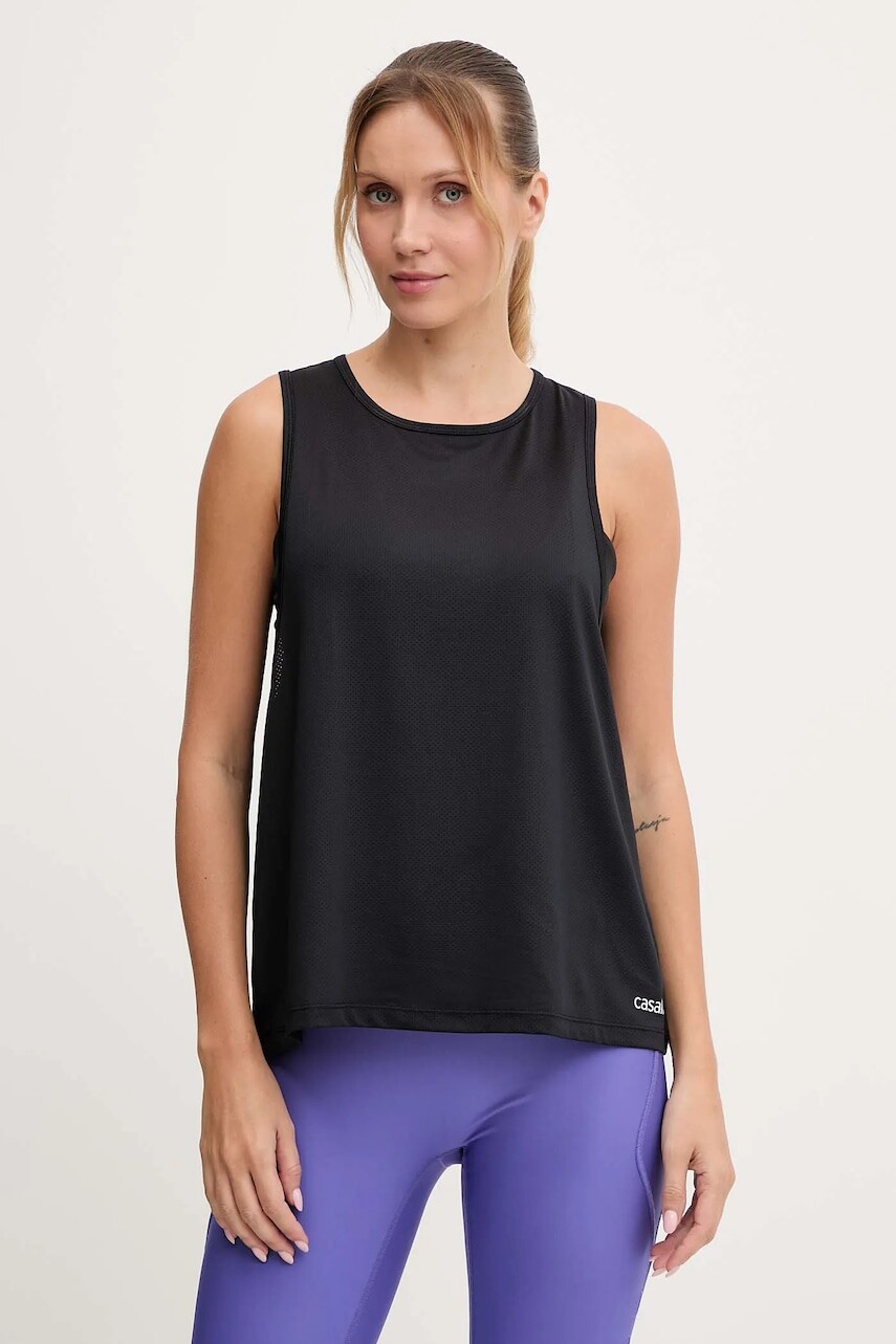 Tréningový top Casall Laser Mesh čierna farba, 25212