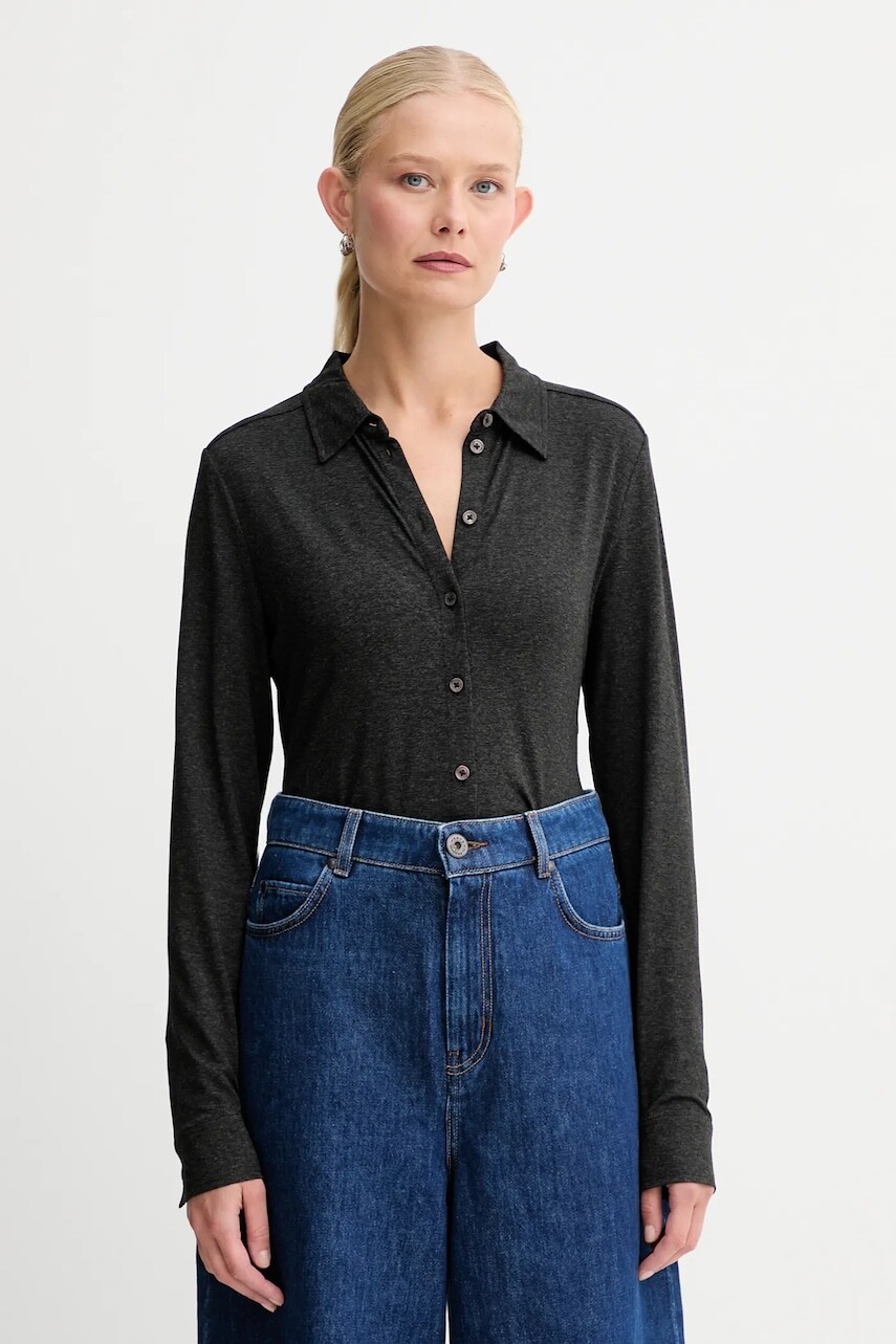 Košeľa Marc O'Polo šedá farba, regular, s klasickým golierom, 509205252505