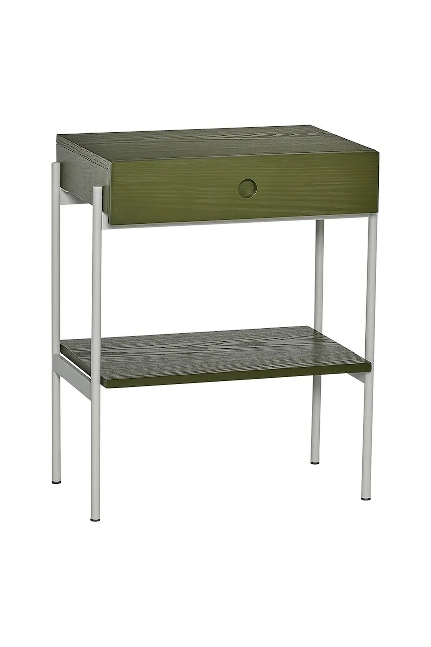 Nočný stolík Hübsch Noir 48 x 32 x 60 cm zelená farba