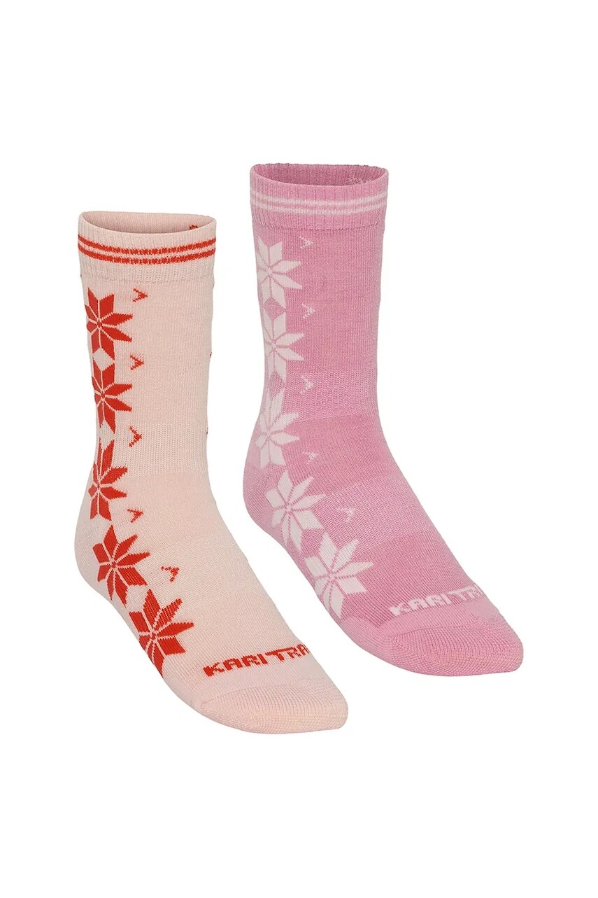 Ponožky Kari Traa VINST 2-pak ružová farba, 611374
