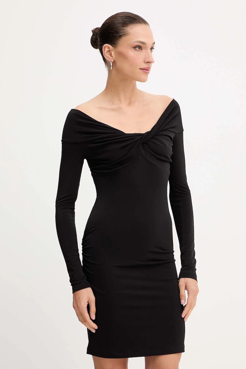 Šaty Patrizia Pepe čierna farba, mini, priliehavé, 2A2964 J333