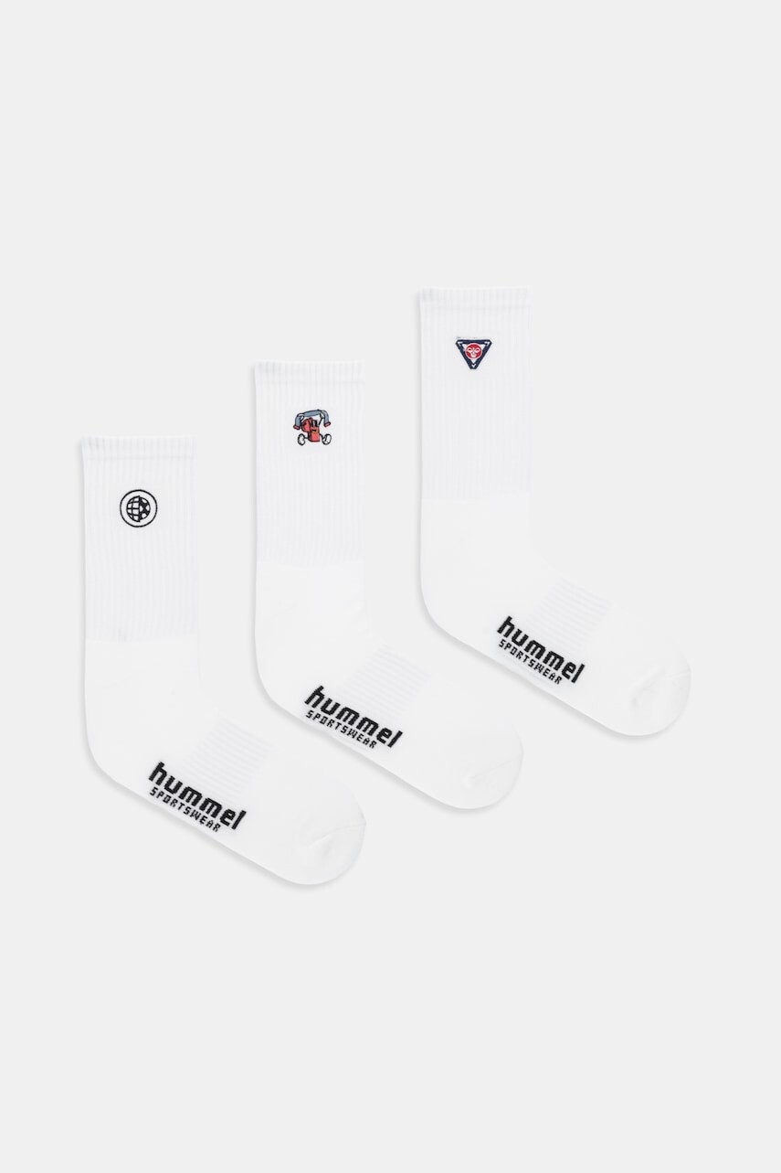 Ponožky Hummel 3-pak biela farba, 230010