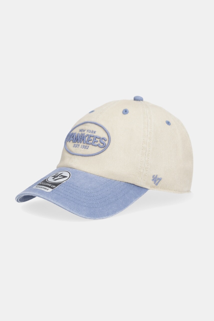 Bavlnená šiltovka 47 brand MLB New York Yankees béžová farba, B-BRKTL17DHS-K0