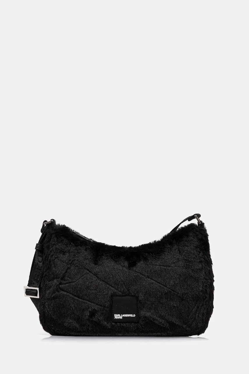 Kabelka Karl Lagerfeld Jeans čierna farba, A4W30214