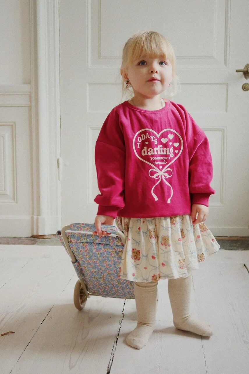 Dievčenská bavlnená sukňa Konges Sløjd COCO SKIRT GOTS béžová farba, mini, áčkový strih, KS103761