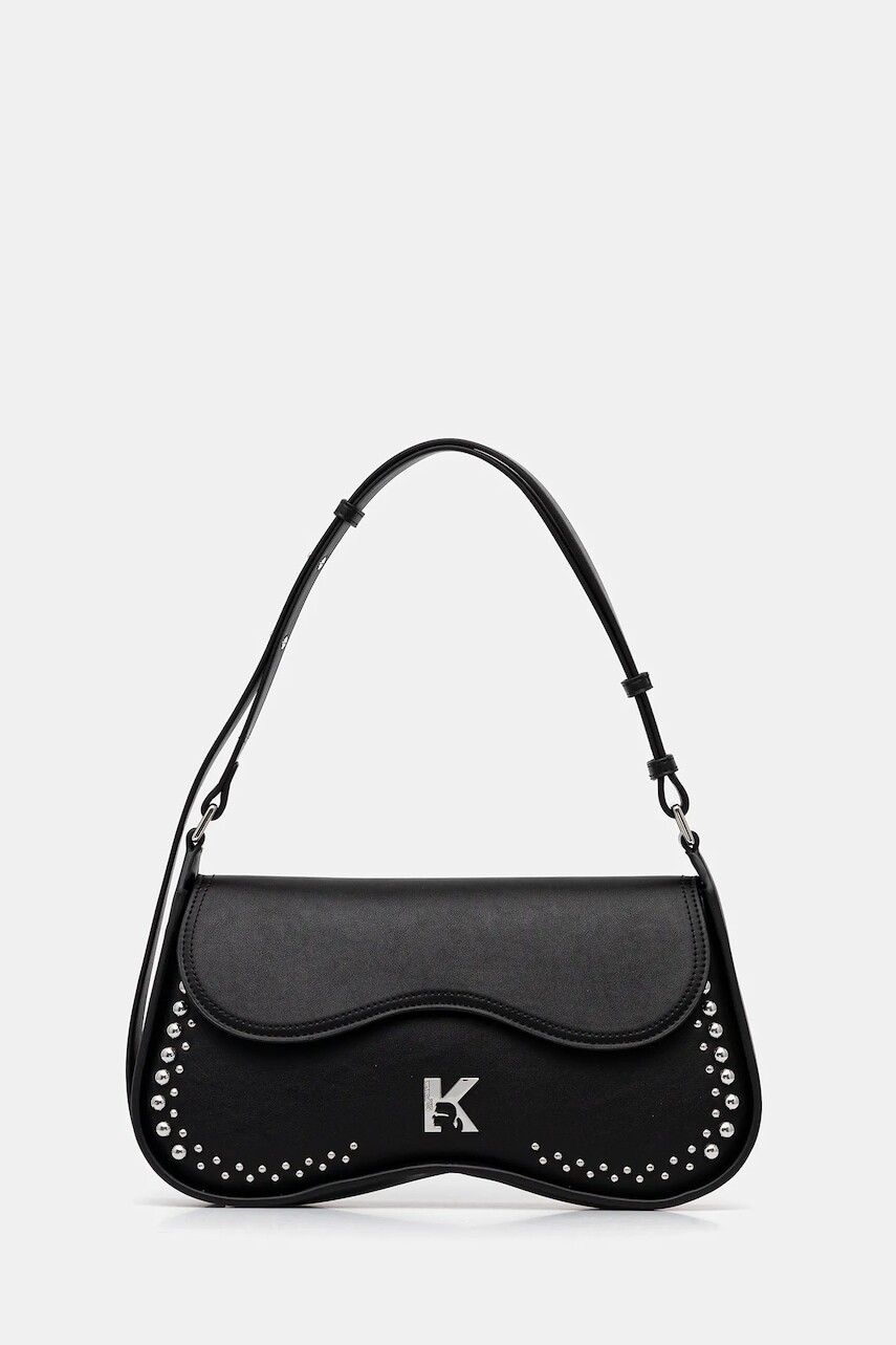 Kabelka Karl Lagerfeld Jeans čierna farba, A4W30147