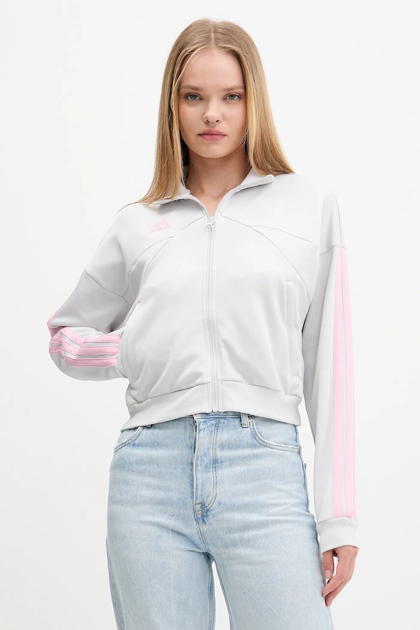 Mikina adidas House of Tiro béžová farba, s nášivkou, JX5114