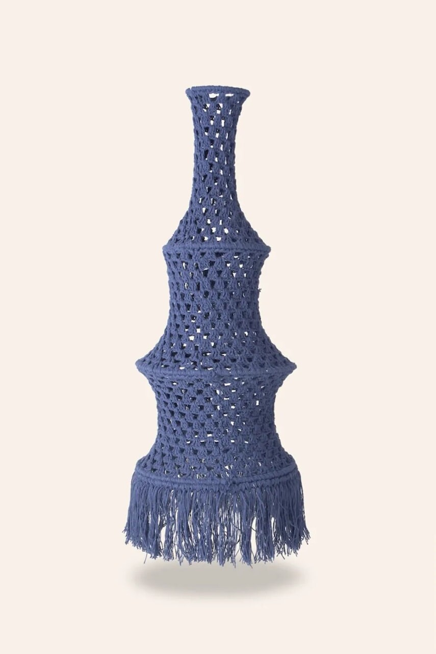 Tienidlo pre závesnú lampu Calma House Pantalla 30 x 80 cm tmavomodrá farba