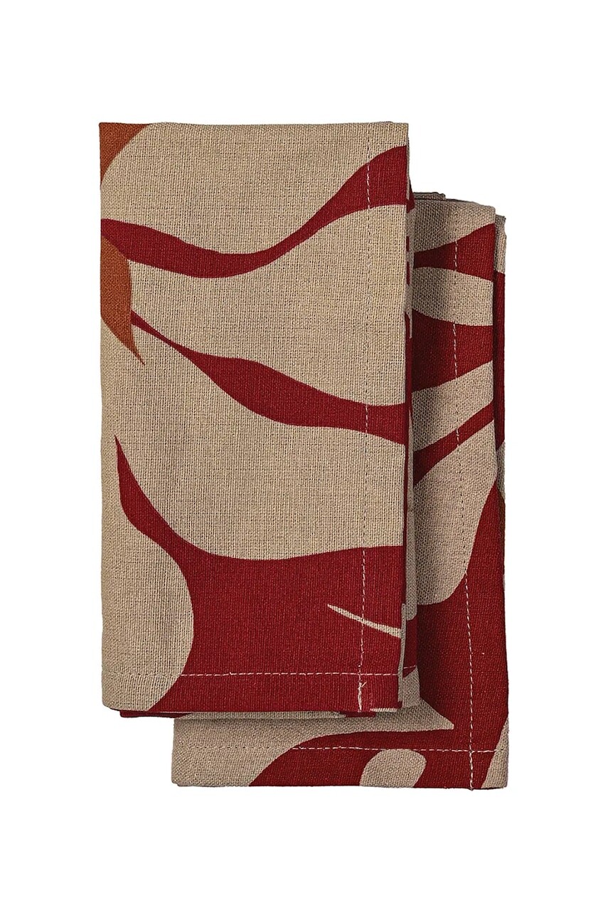 Kuchynská utierka Sagaform Edith 50 x 70 cm 2-pak bordová farba