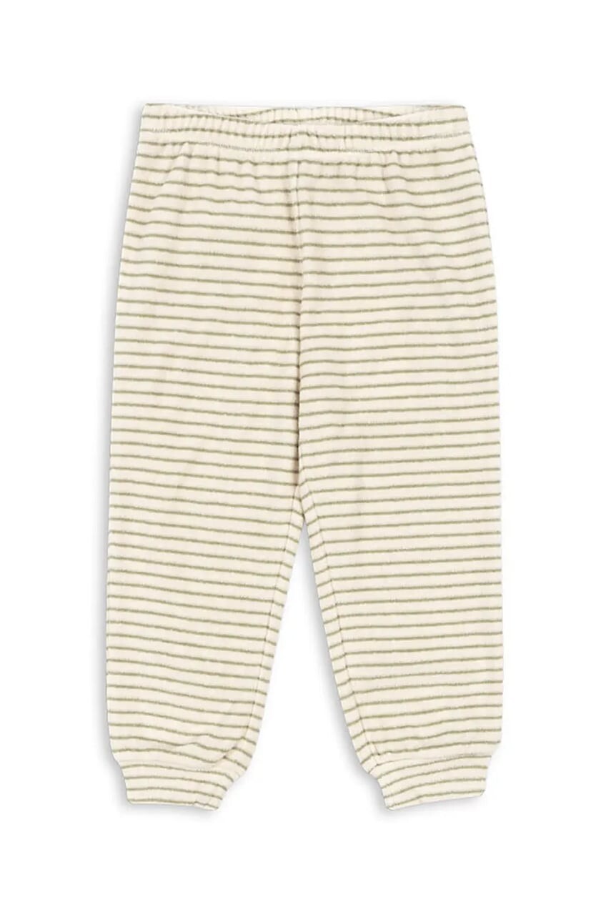 Detské bavlnené tepláky Konges Sløjd ITTY SWEAT PANTS GOTS žltá farba, vzorované, KS103830