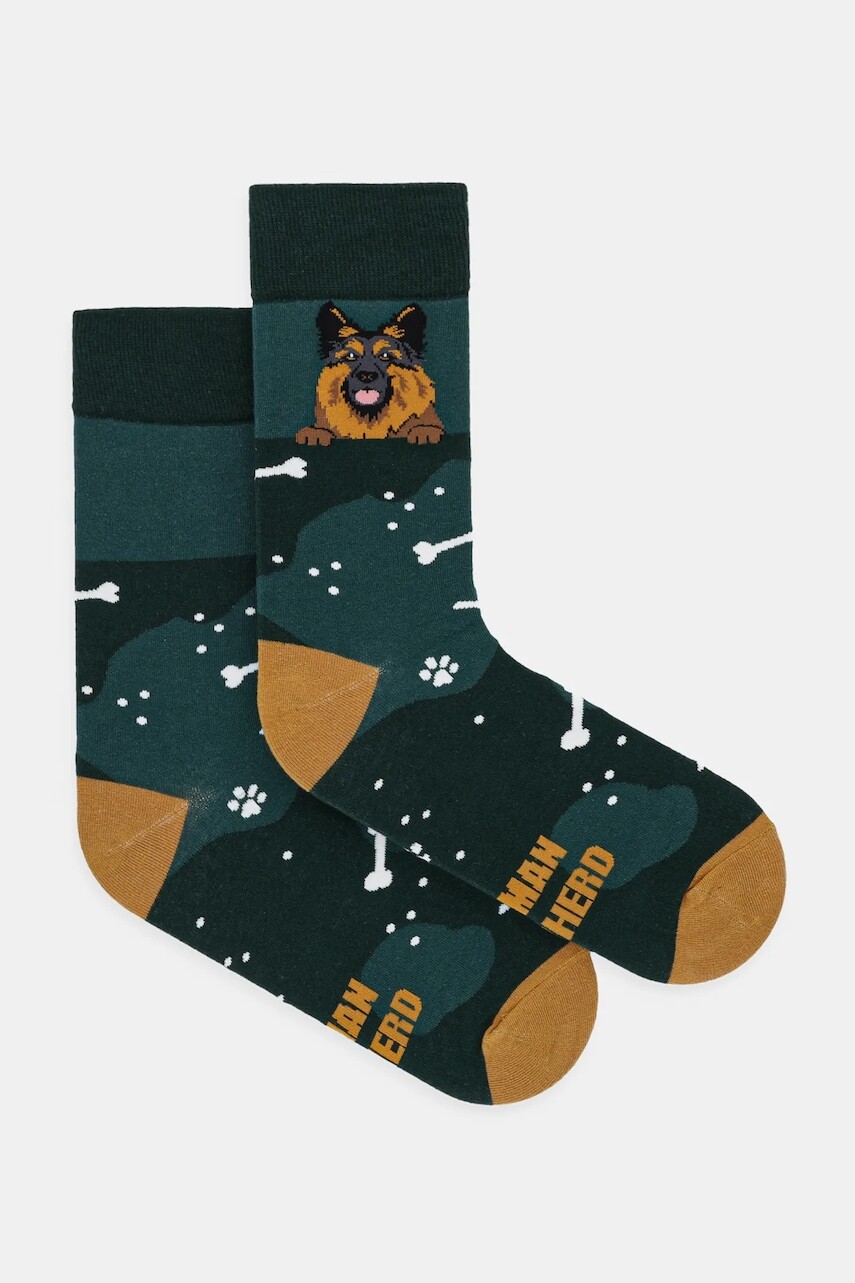 Bavlnené ponožky Medicine zelená farba