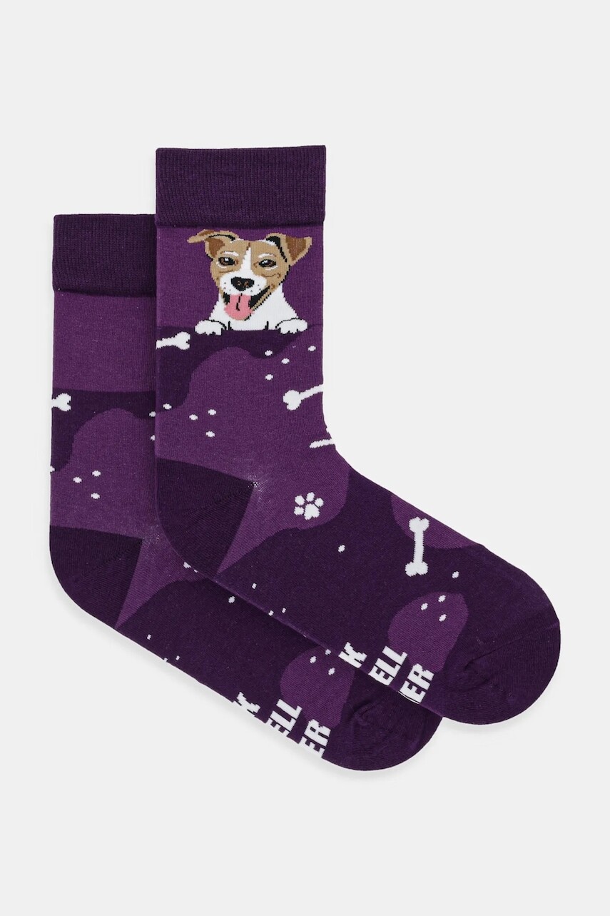Bavlnené ponožky Medicine fialová farba
