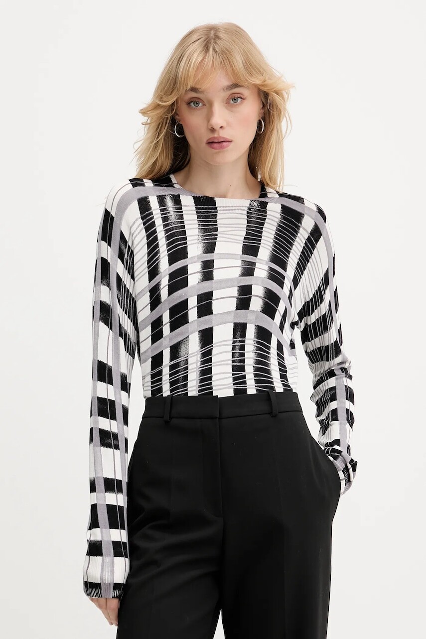 Sveter Desigual NORUEGA čierna farba, ľahký, 25WWJF41