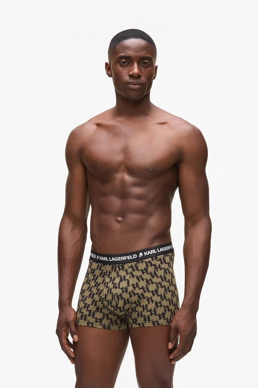 Boxerky a ponožky Karl Lagerfeld 2-pak zelená farba, A4M47030