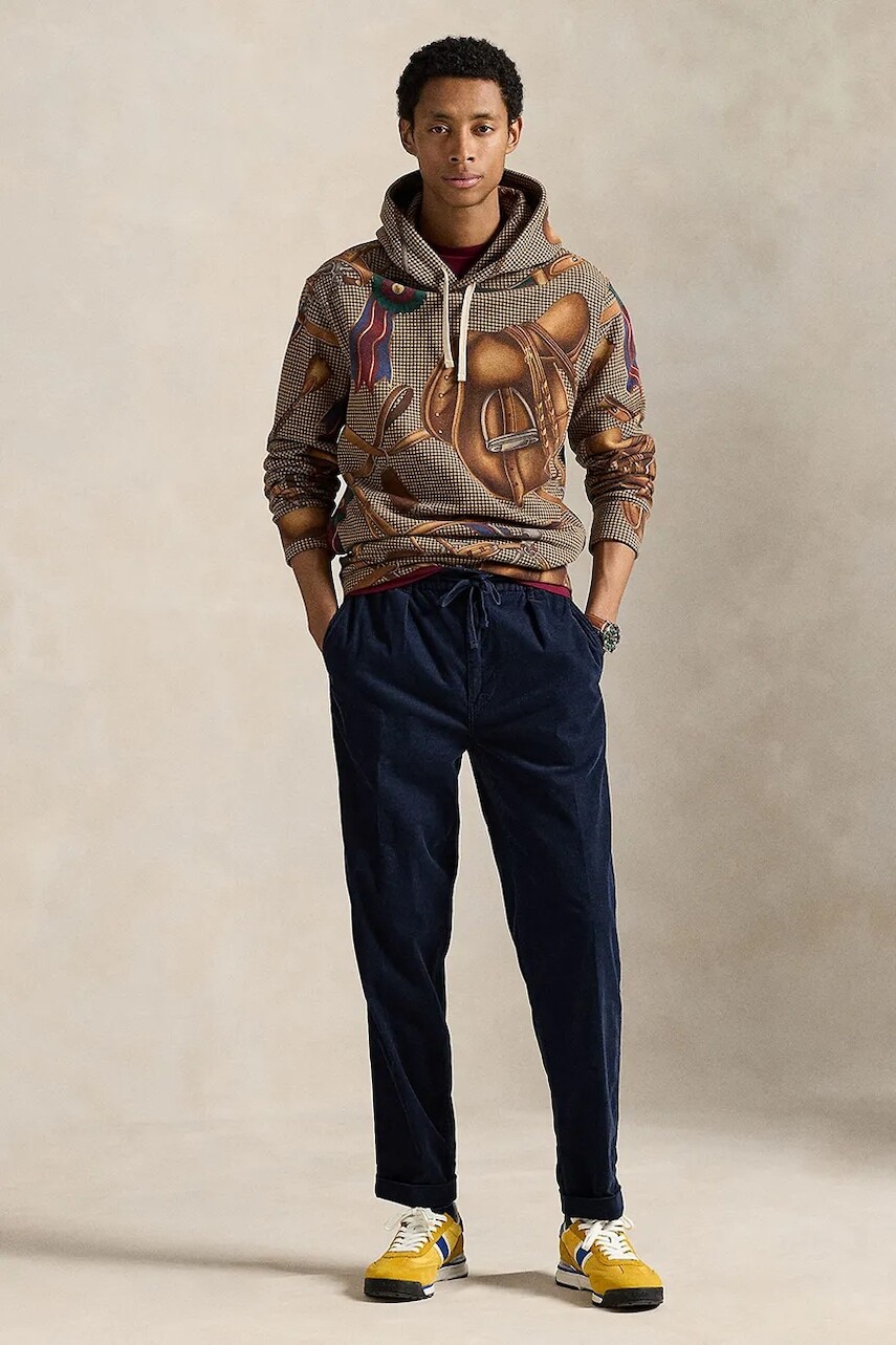 Nohavice Polo Ralph Lauren tmavomodrá farba, priliehavé, 710929457