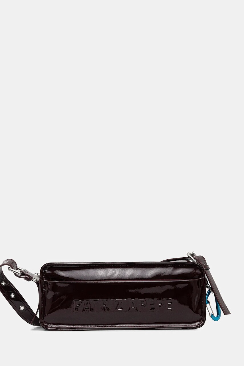 Kožená kabelka Patrizia Pepe bordová farba, 2B0148 L170