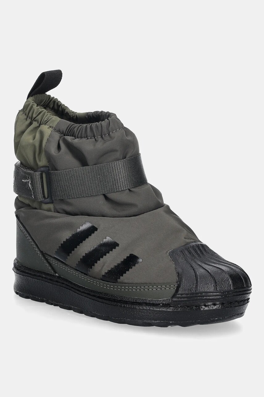 Detské snehule adidas Originals SUPERSTAR 360 WTR BOOT zelená farba, JQ7952