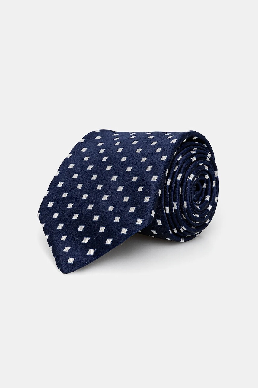 Hodvábna kravata Michael Kors tmavomodrá farba, MK0DT00181