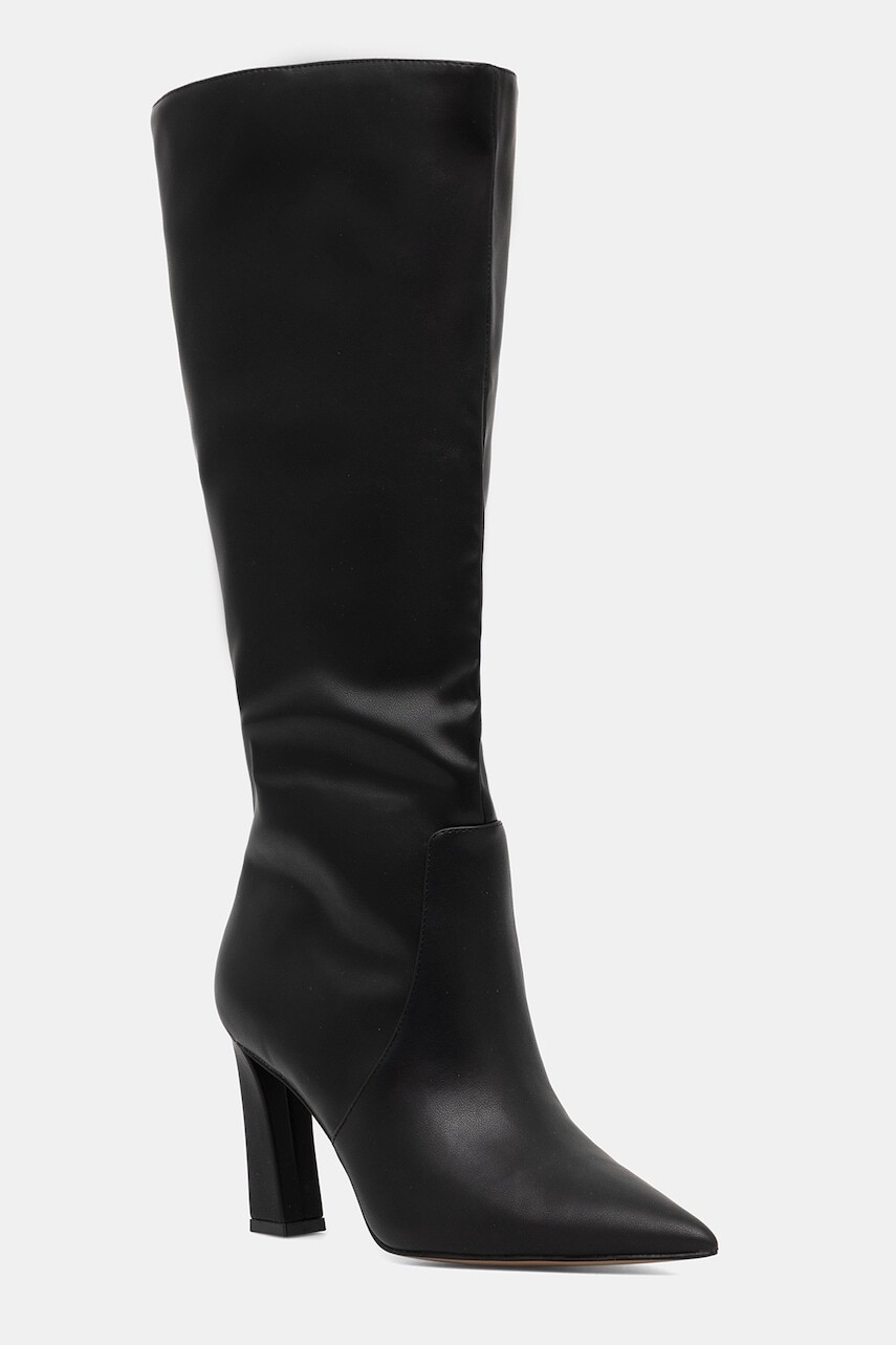 Vysoké čižmy Aldo NATHALEE čierna farba, na podpätku, 14148011