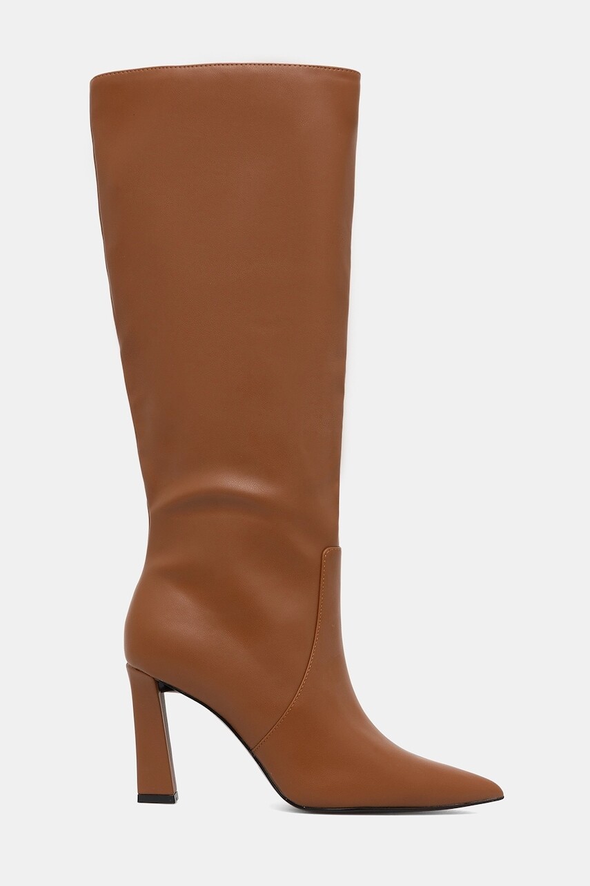 Vysoké čižmy Aldo NATHALEE hnedá farba, na podpätku, 14148013