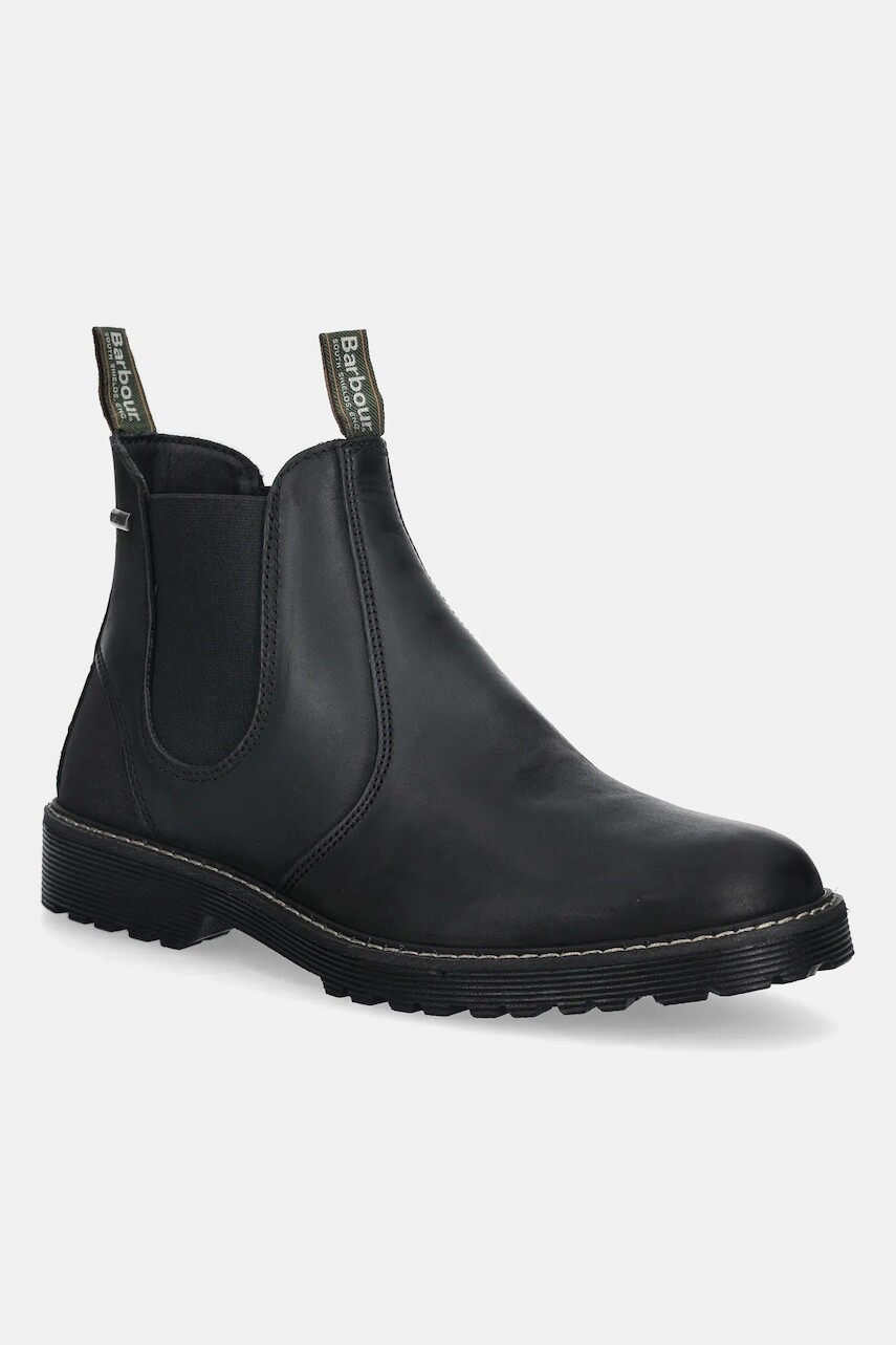 Kožené topánky chelsea Barbour Patton čierna farba, MFO0771BK12