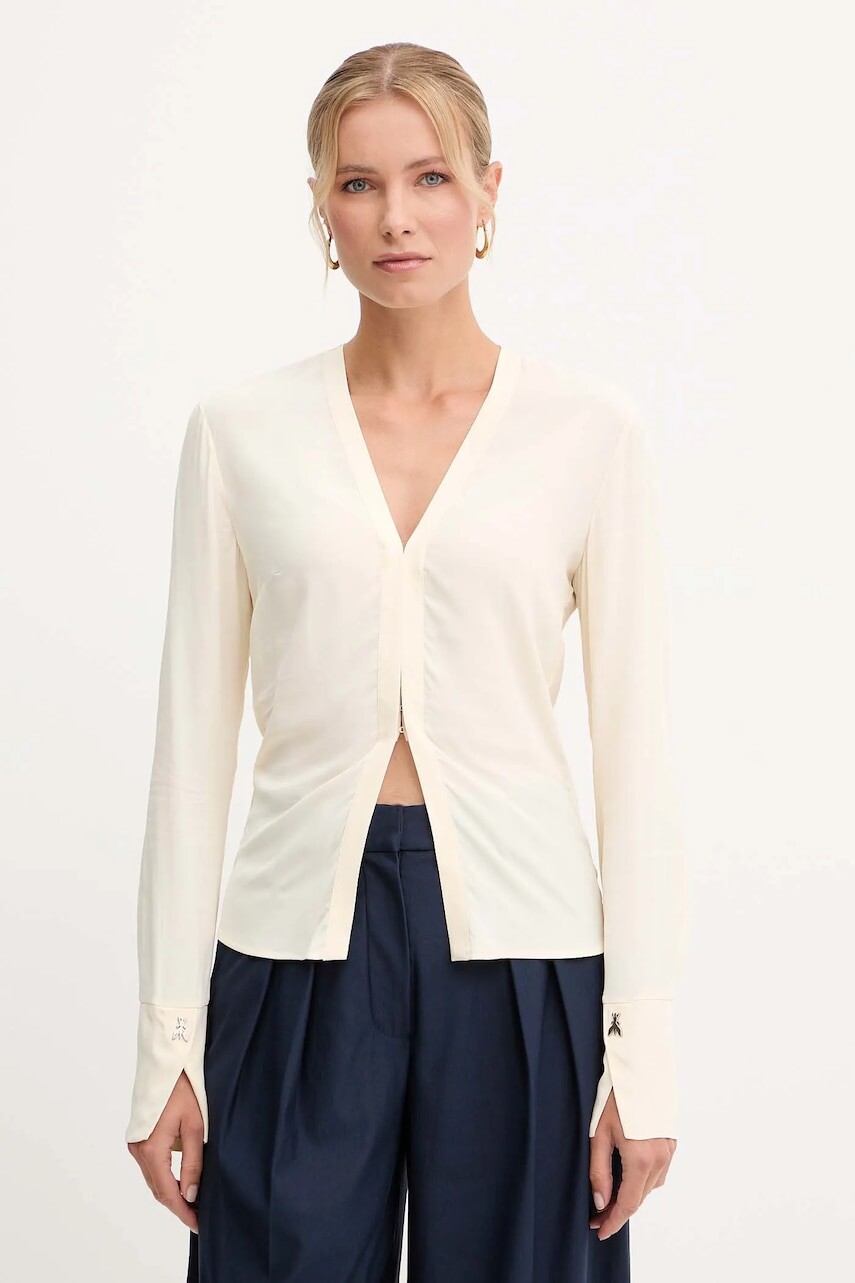 Košeľa Patrizia Pepe béžová farba, regular, 2C1647 A8I1