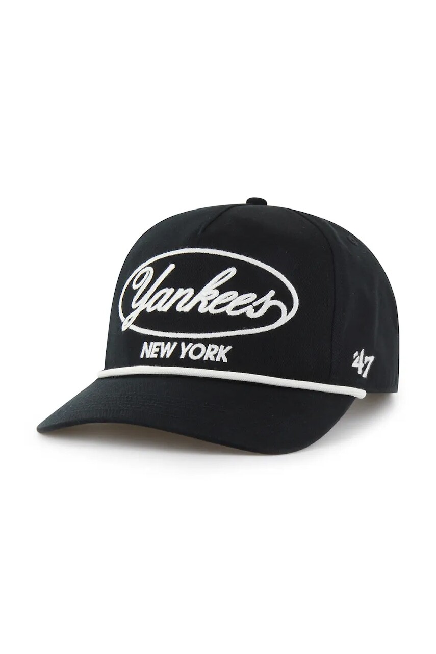 Bavlnená šiltovka 47 brand MLB New York Yankees čierna farba, B-FDLRF17CNP-BK