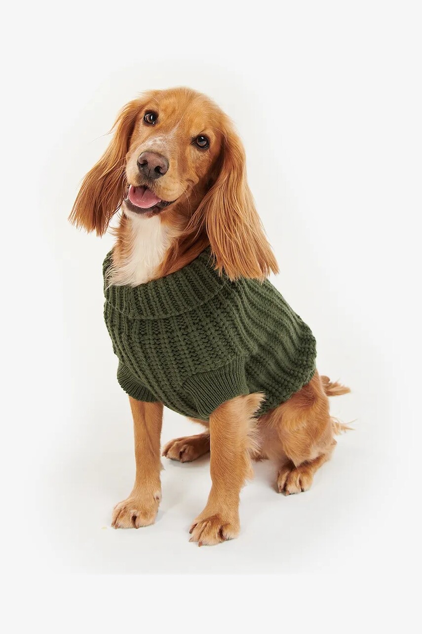 Sveter pre psa Barbour Saltburn Dog Jumper zelená farba