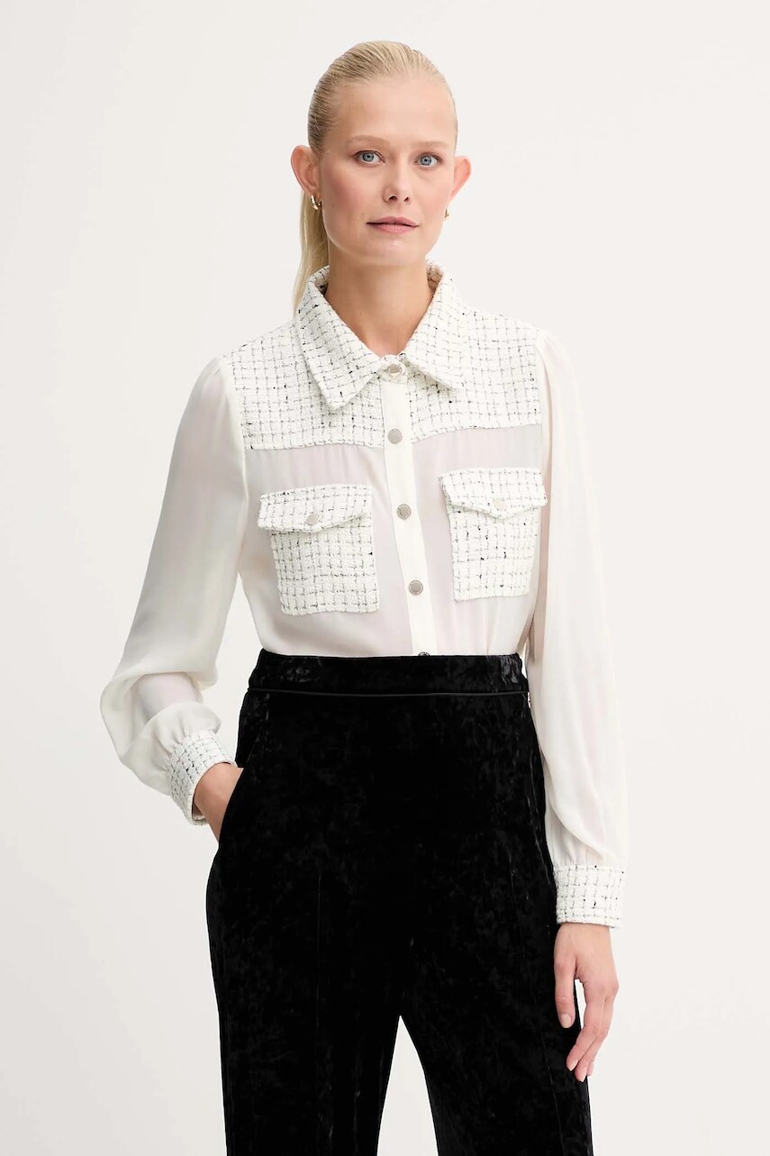 Košeľa Morgan béžová farba, regular, s klasickým golierom, CGABY