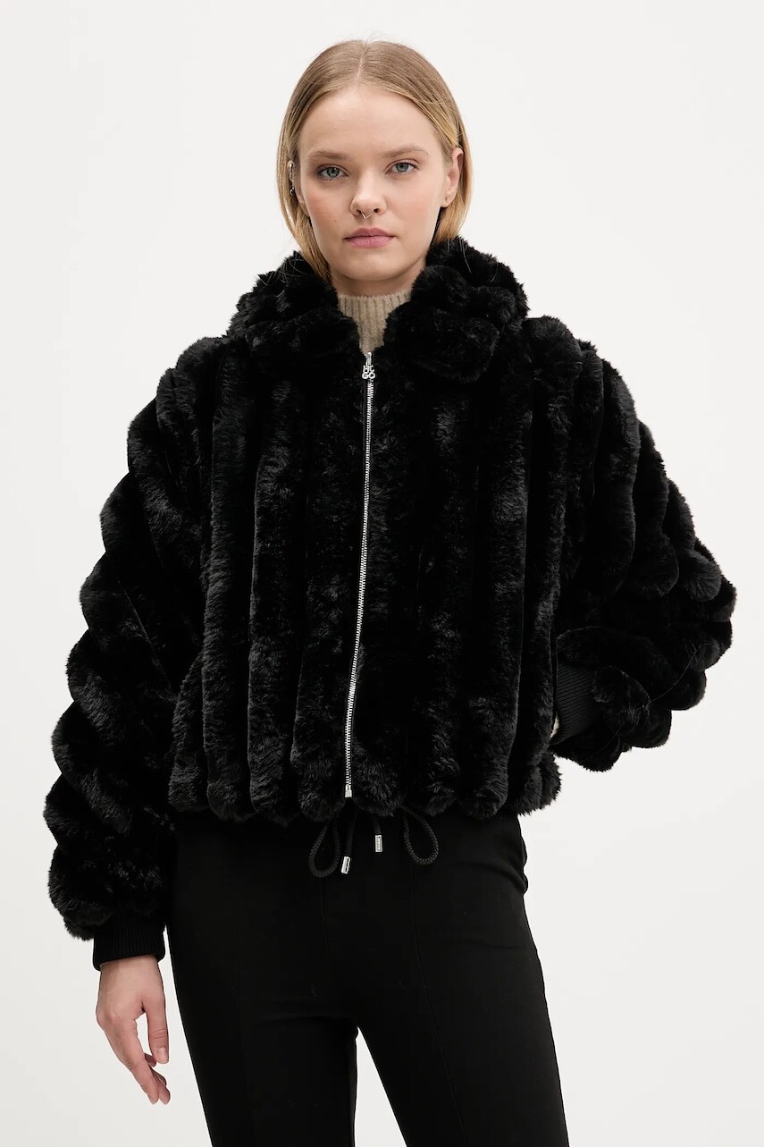 Bunda HUGO čierna farba, prechodná, 50546815