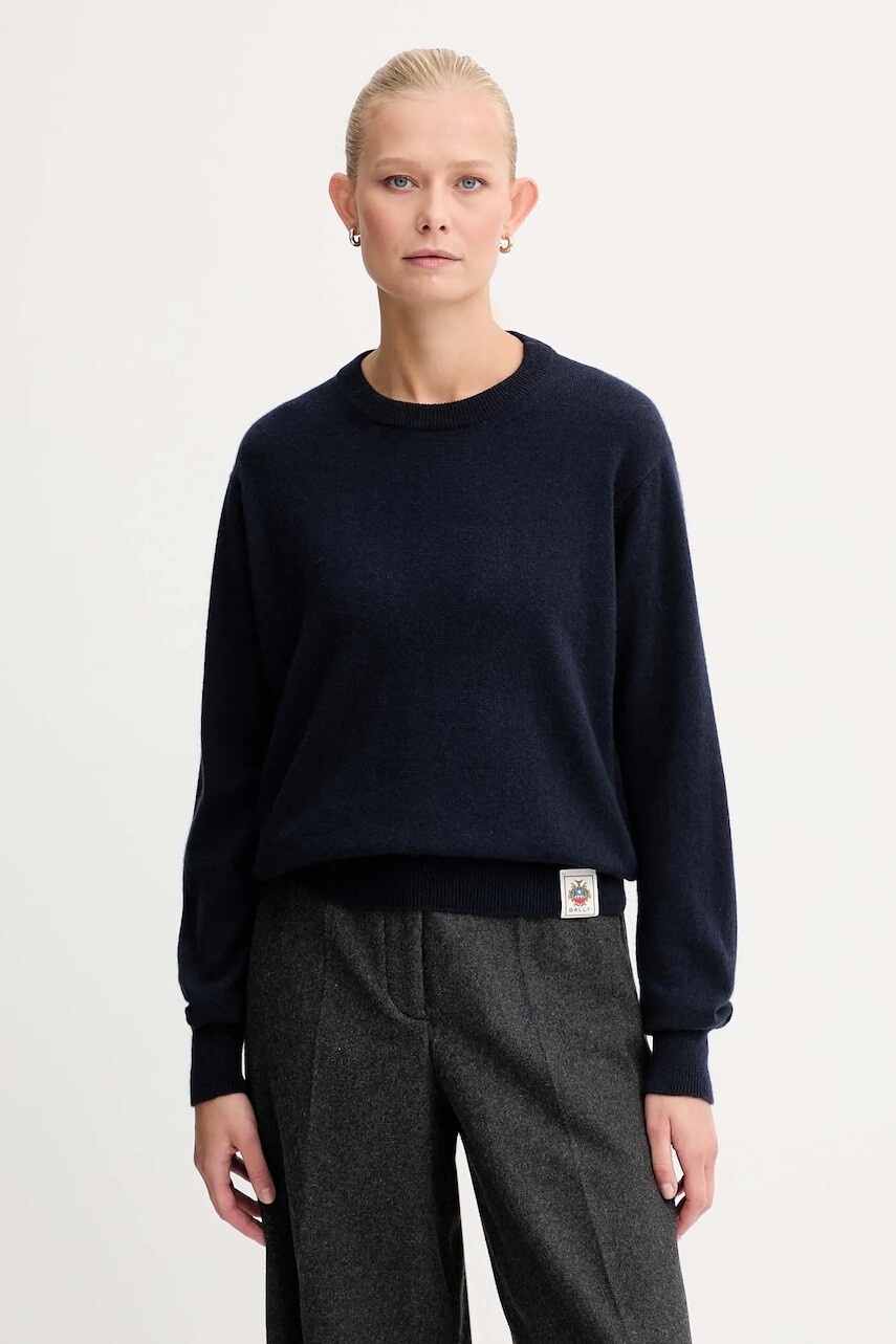 Kašmírový sveter Bally tmavomodrá farba, ľahký, WKN0BA