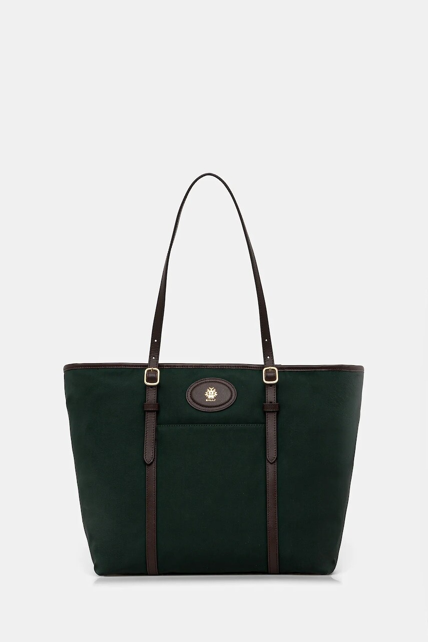 Kabelka Bally zelená farba, WAE075