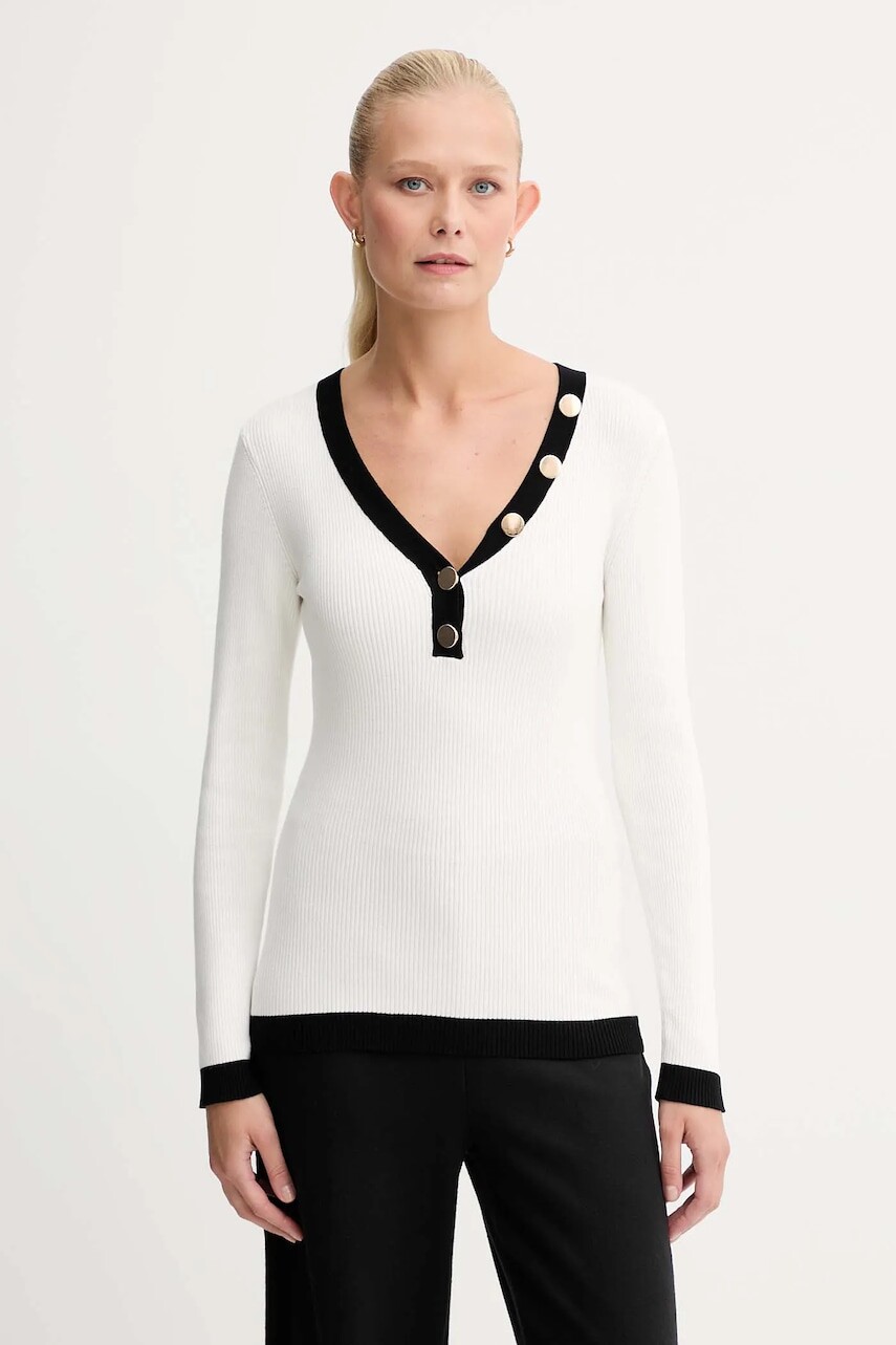 Sveter Morgan biela farba, ľahký, MBANBIA