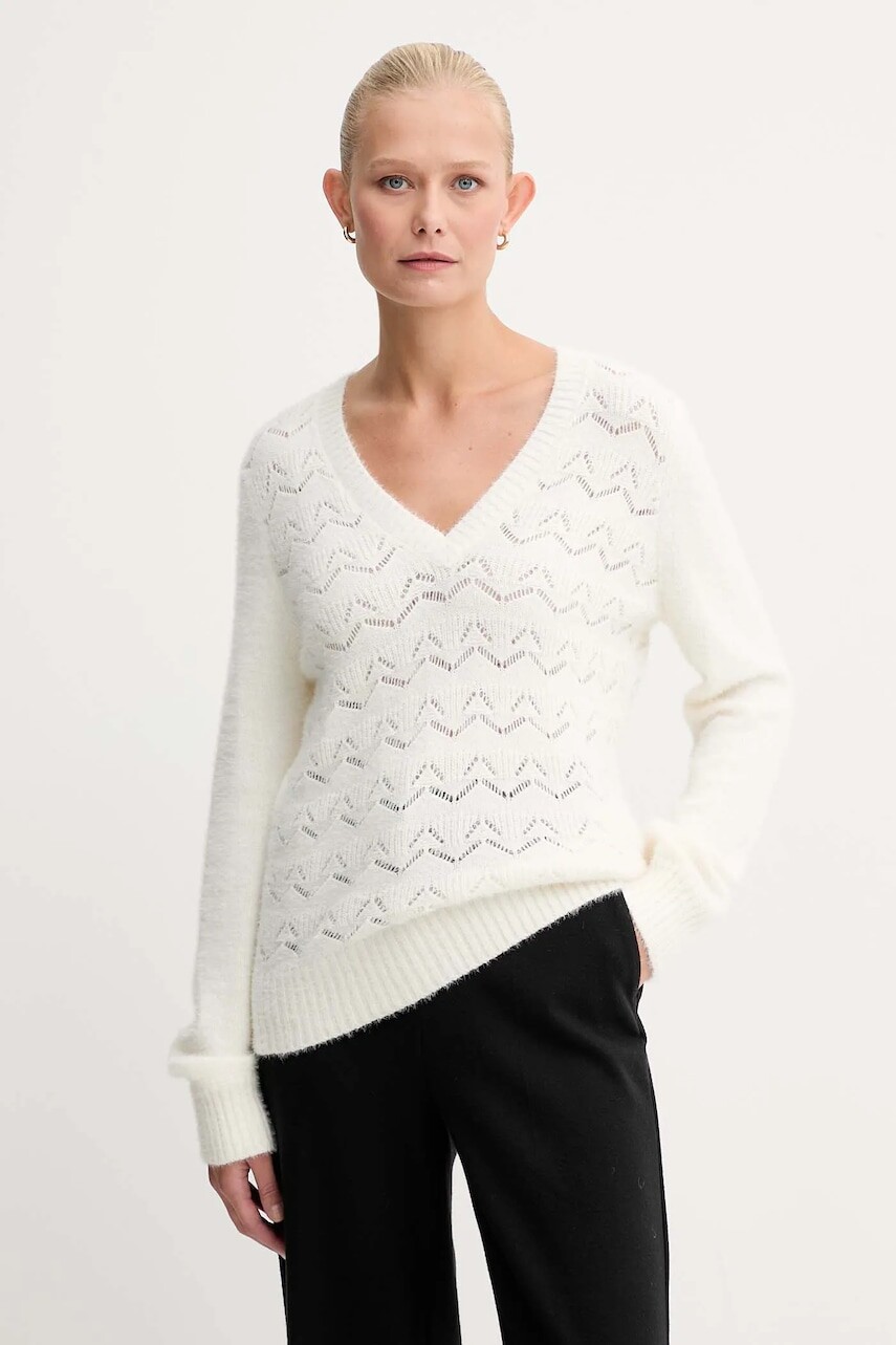 Sveter Morgan béžová farba, ľahký, MLILOU