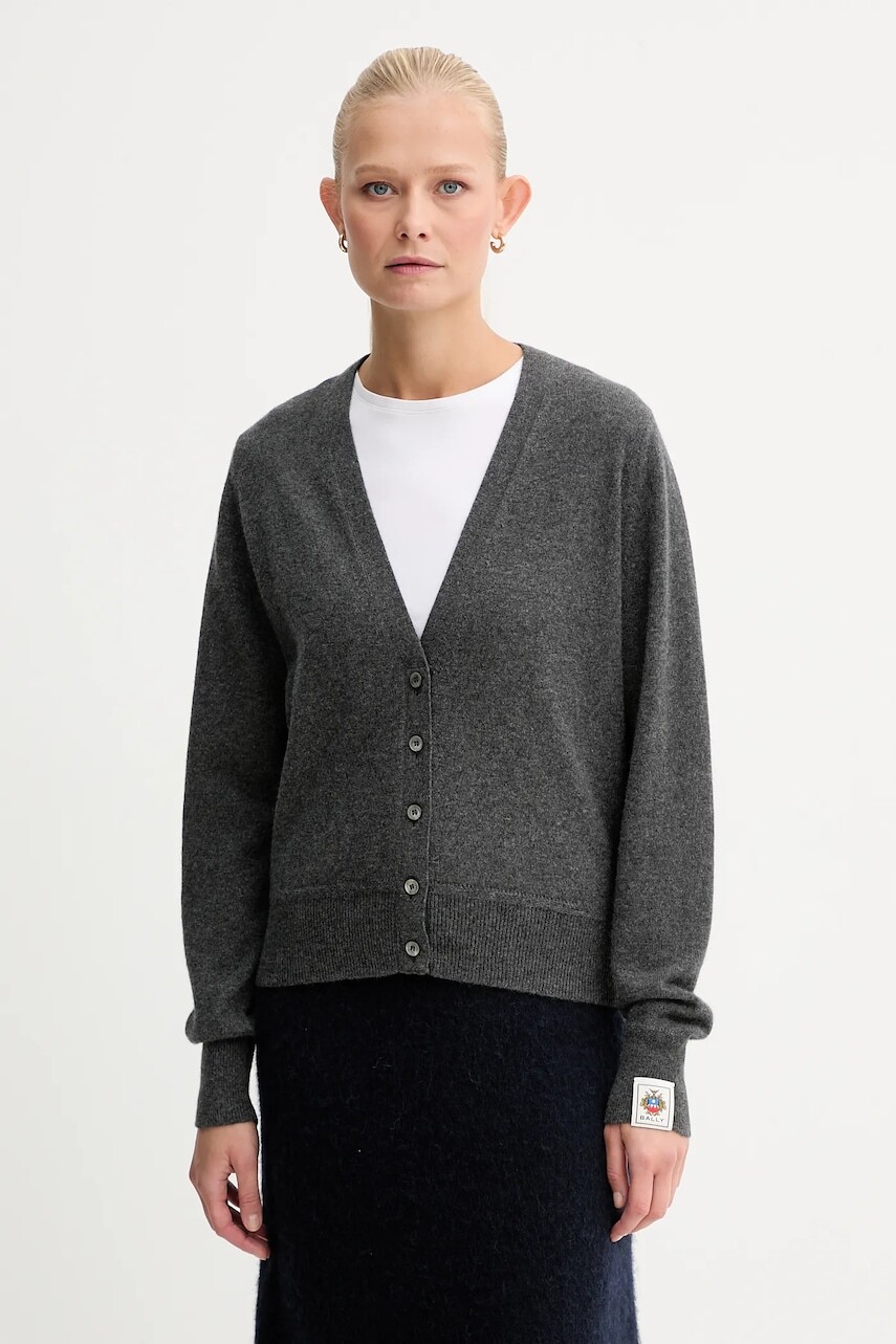 Kašmírový sveter Bally šedá farba, ľahký, WKN0B8