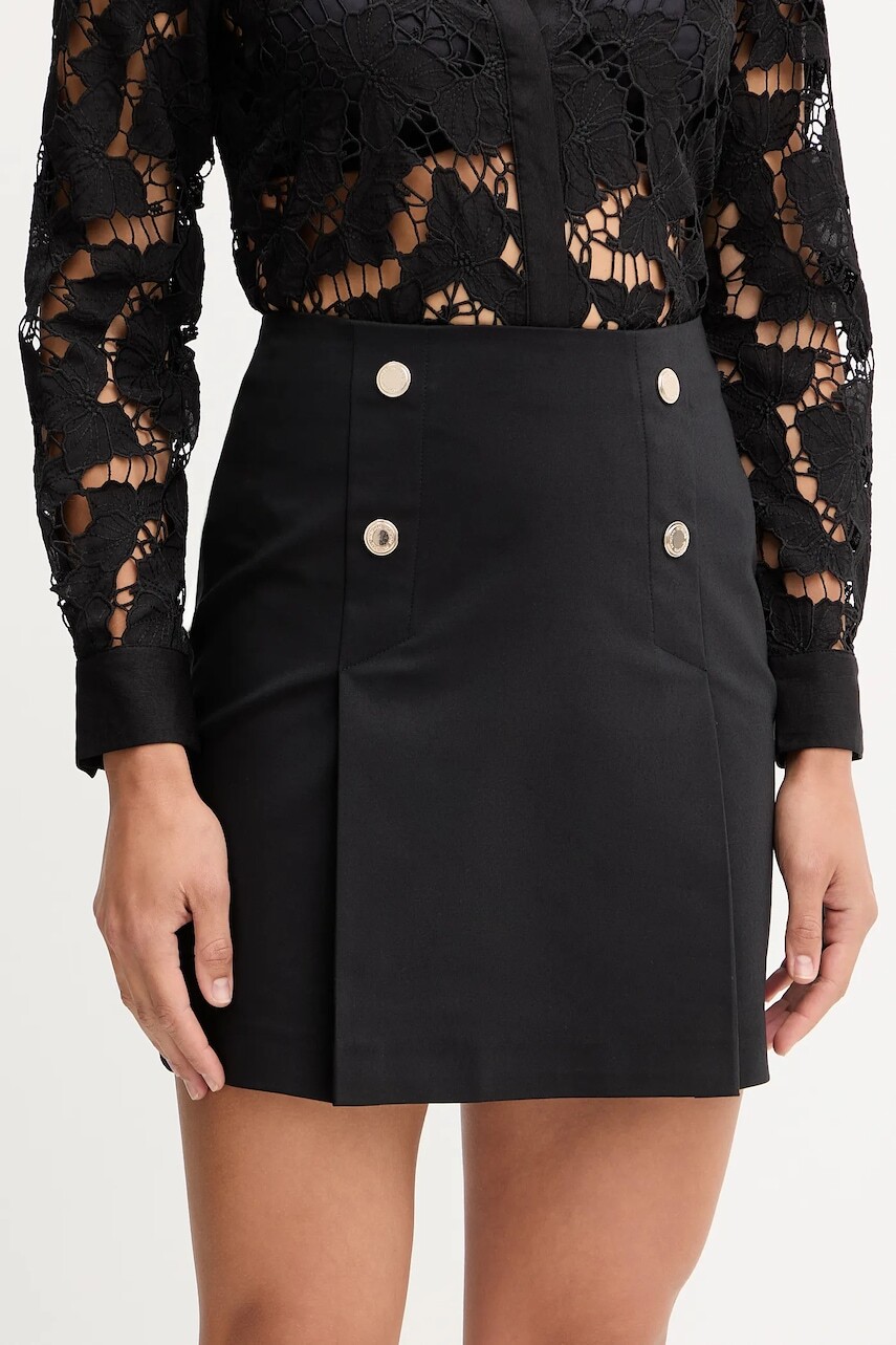 Sukňa Morgan čierna farba, mini, áčkový strih, JPALE