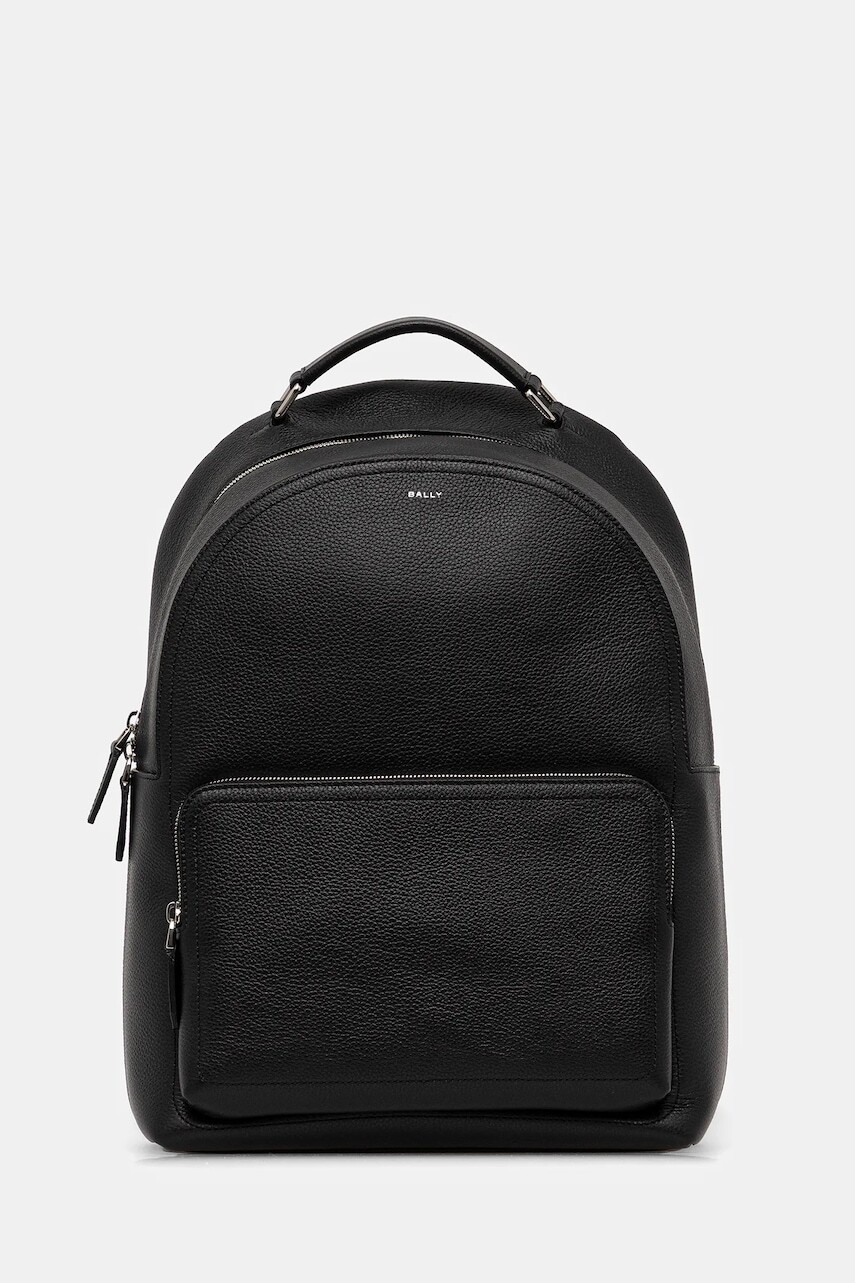 Kožený ruksak Bally čierna farba, veľký, jednofarebný, MAK04N