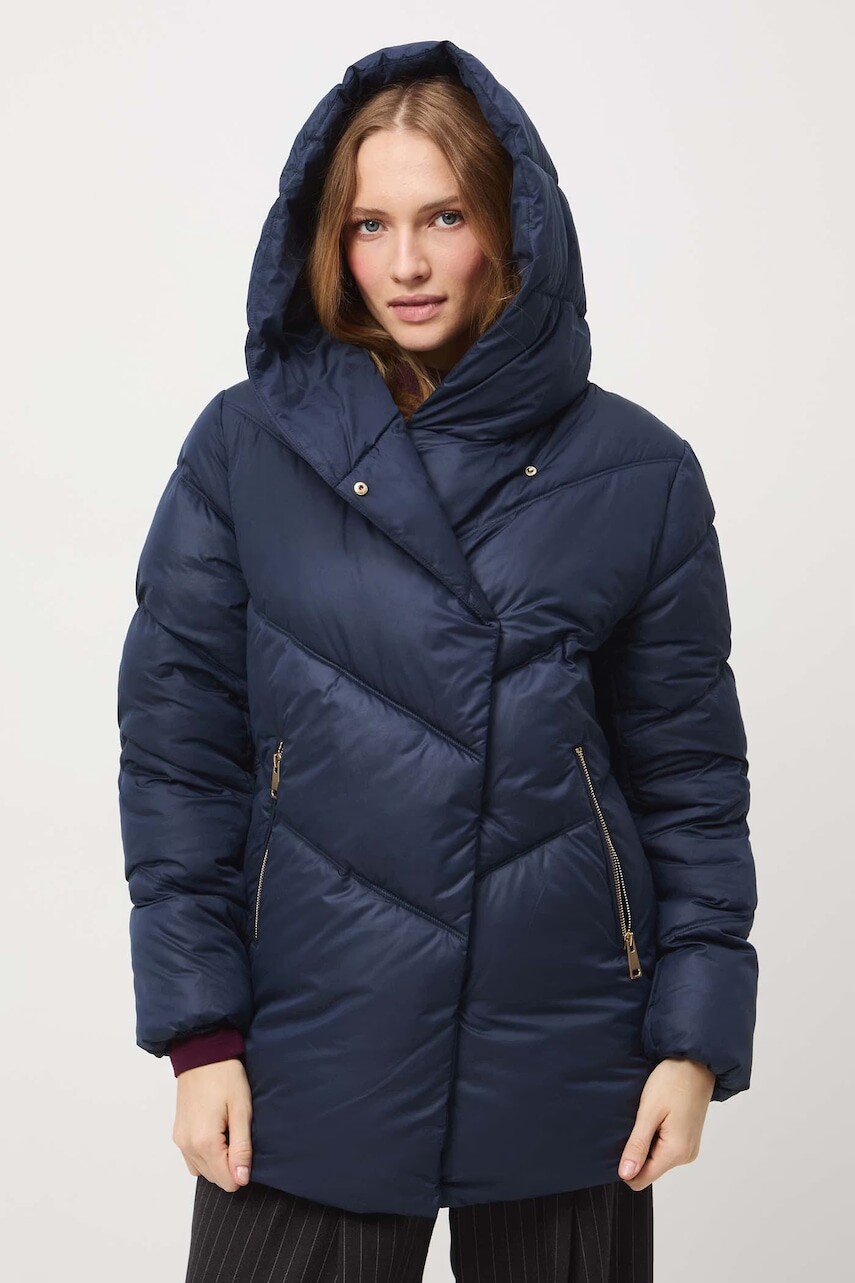 Bunda Medicine tmavomodrá farba, zimná, oversize