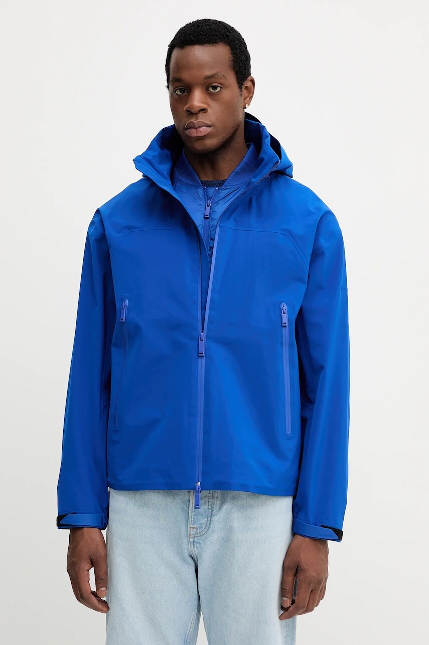 Bunda Calvin Klein modrá farba, prechodná, LV04LD502G