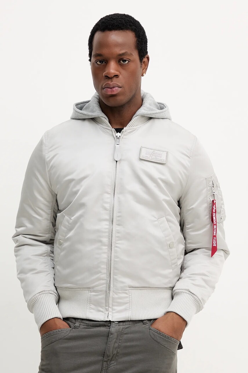 Bunda Alpha Industries šedá farba, zimná, 128113.666