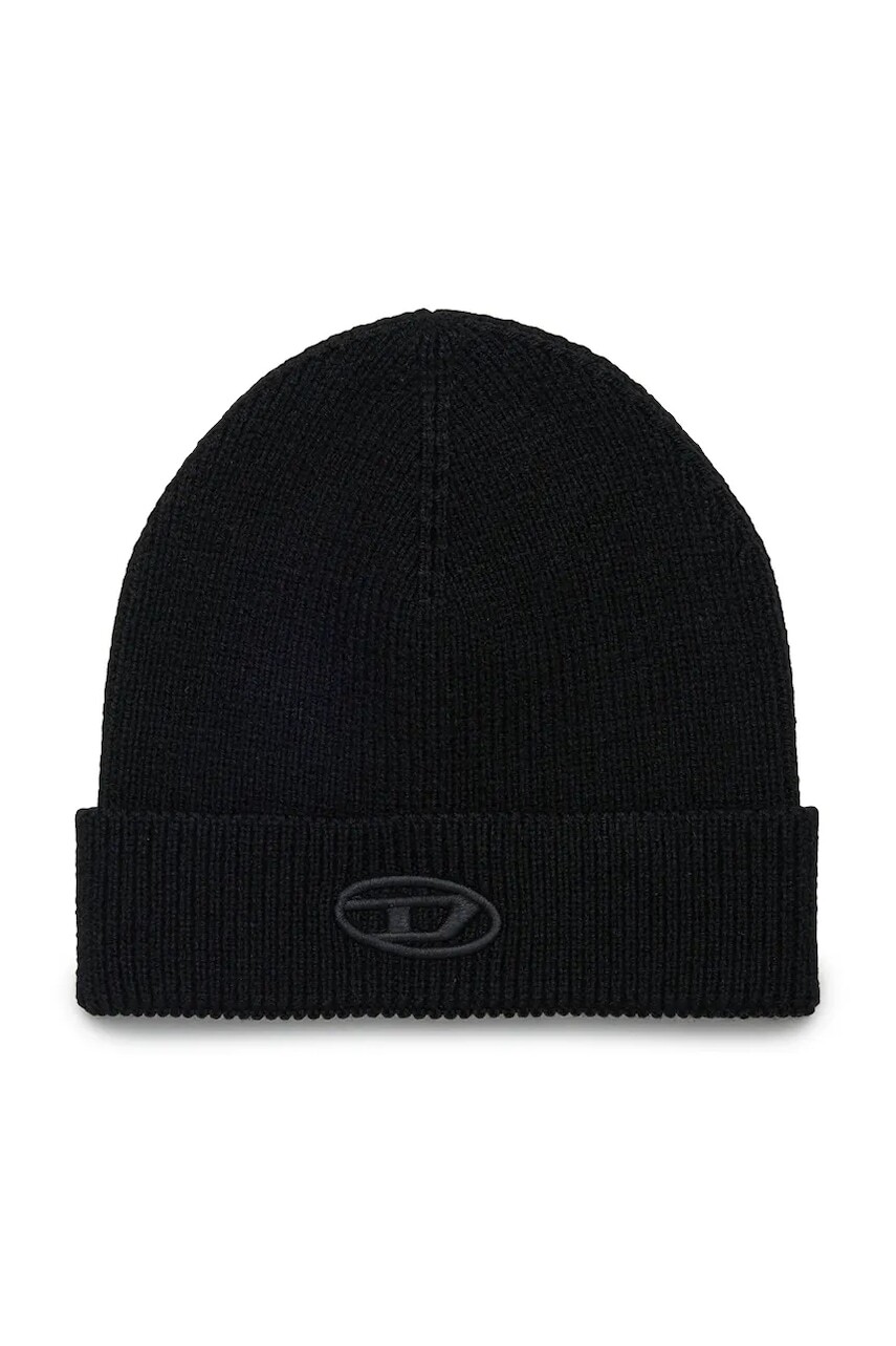 Detská vlnená čiapka Diesel FKCODERFULLYC HAT čierna farba, J02392