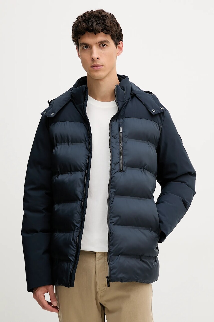 Bunda Karl Lagerfeld tmavomodrá farba, zimná, 554596.505029