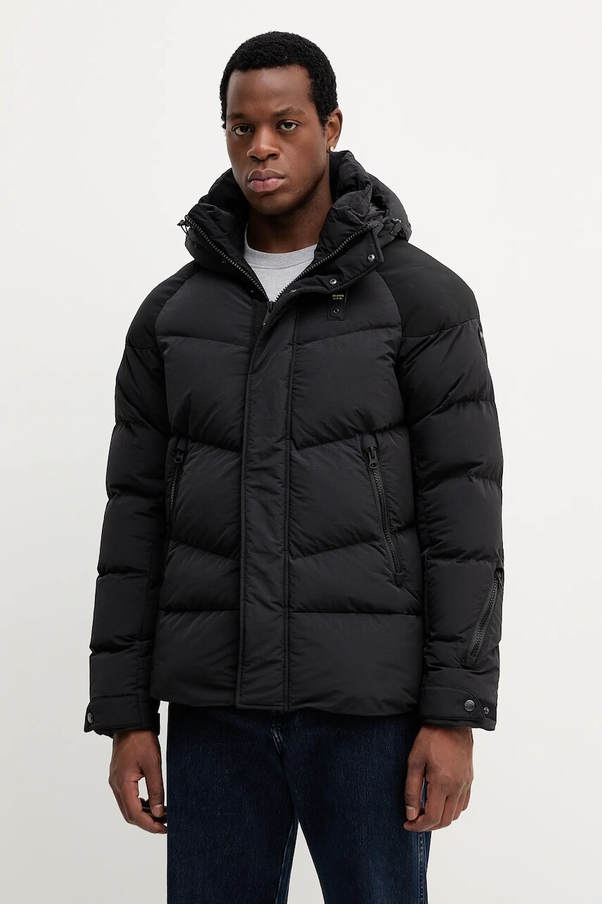 Bunda Blauer CROWN čierna farba, zimná, BLUC02151