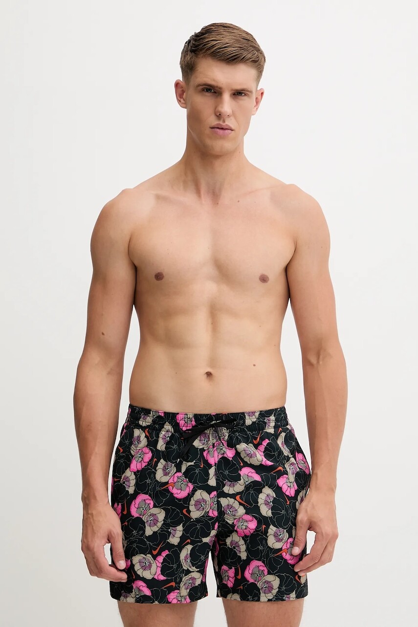 Plavkové šortky Nike čierna farba, NESSF565