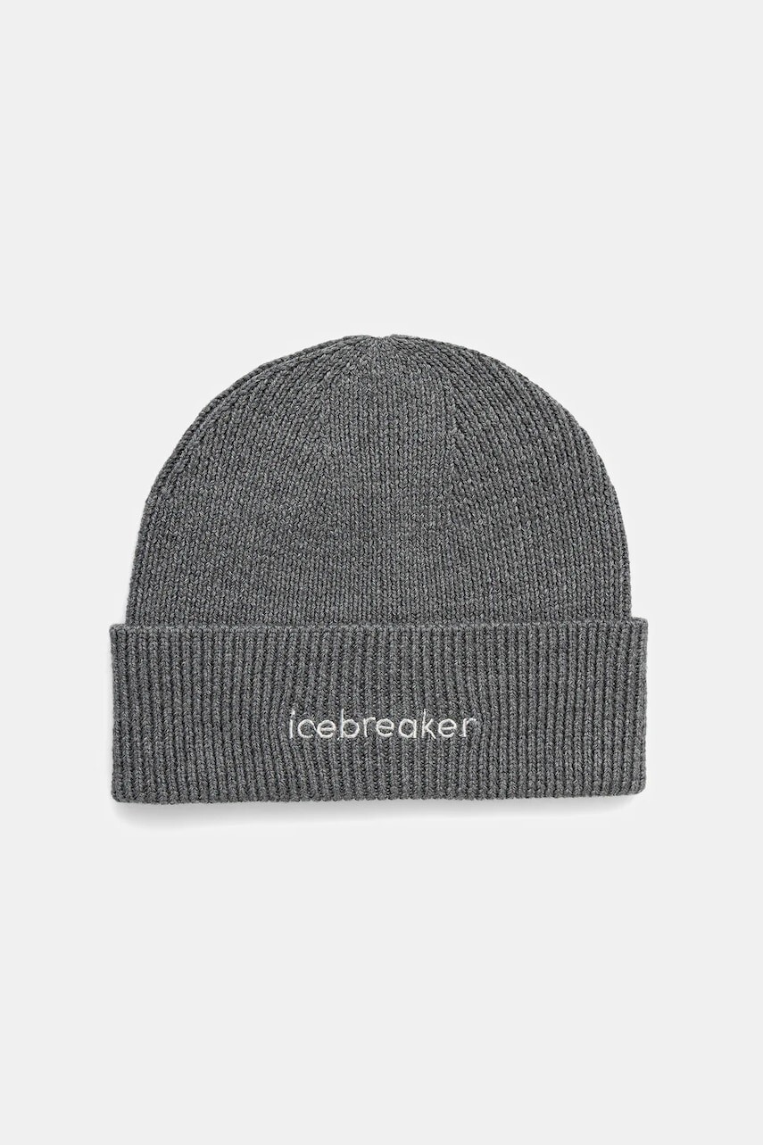 Vlnená čiapka Icebreaker Merino All Day šedá farba, IB0A573J0131
