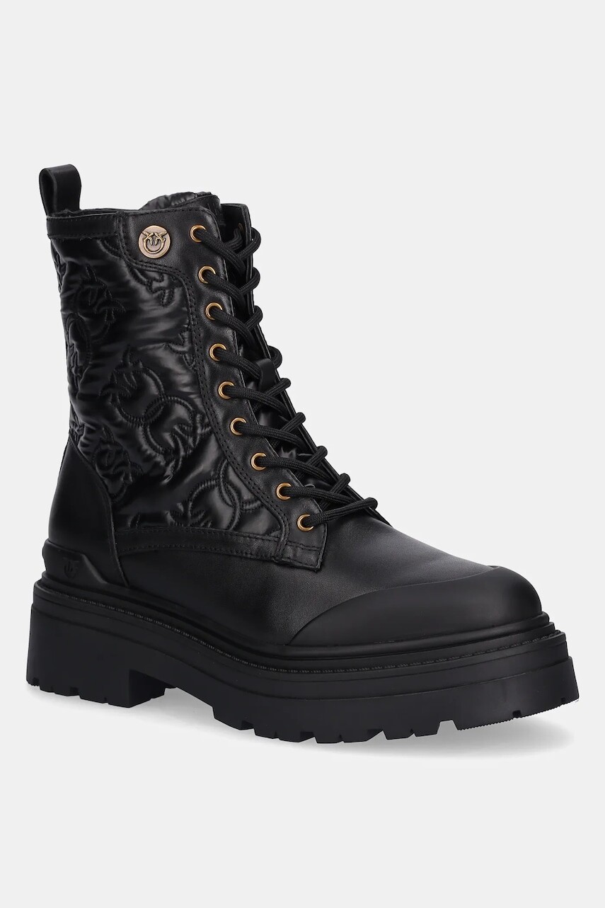 Workery Pinko Mia 25 čierna farba, na platforme, SD0401T047Z99