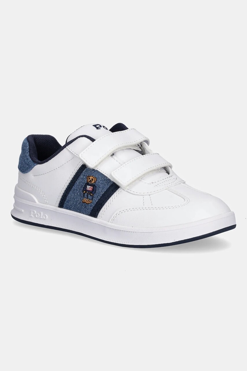 Detské tenisky Polo Ralph Lauren HERITAGE COURT III T-TOE EZ biela farba, RL03447101