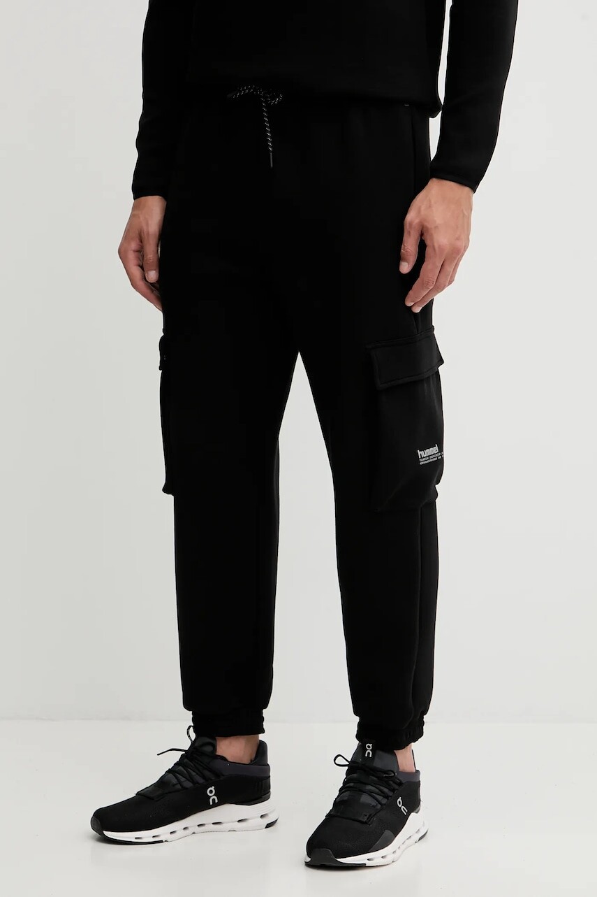 Tepláky Hummel čierna farba, jednofarebné, 228338