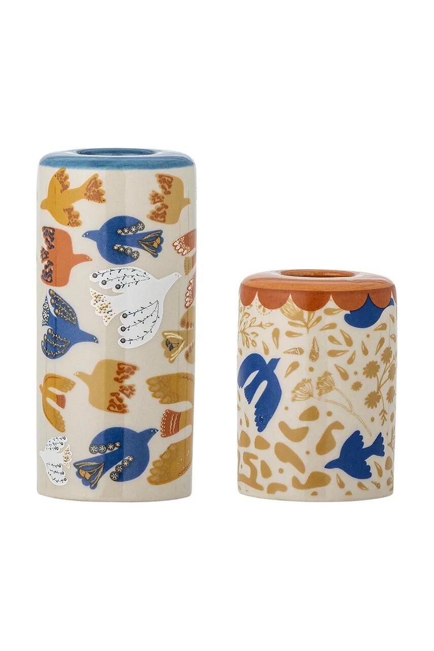 Dekoračný svietnik Bloomingville Anniversary 5 x 75 x 10,5 cm 2-pak hnedá farba